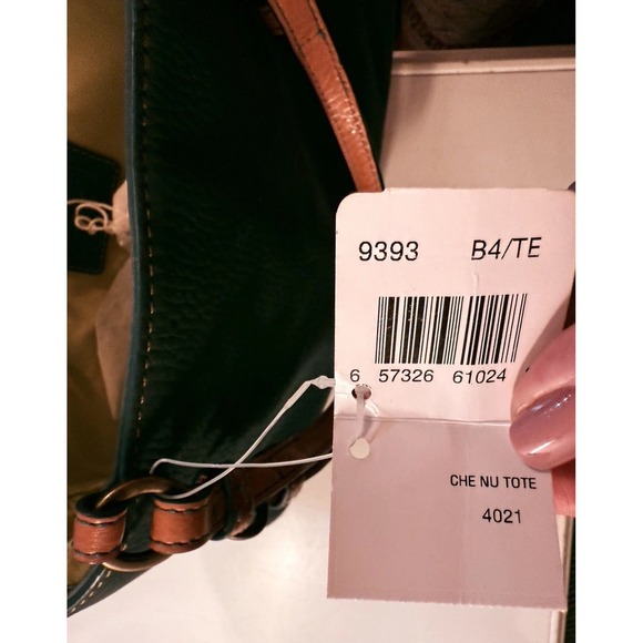 COACH Chelsea Nubuck leather Green Tote Purse Bag‎ C04S-9393 Vintage New W Tags - Picture 9 of 10